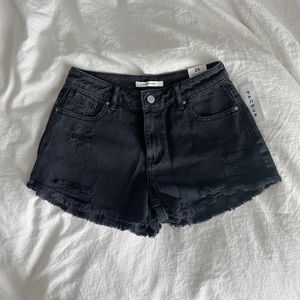 Distressed Denim Shorts